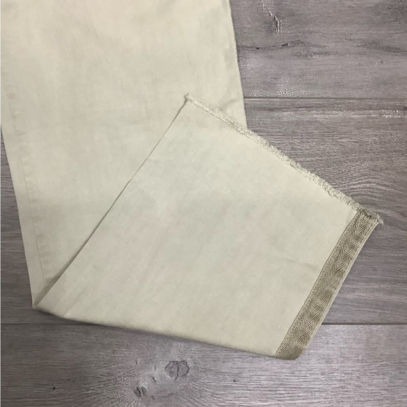 Women's Buffalo David Bitton 6 Small Chino Khakis Pants Khaki Stretch Frayed Hem - Picture 6 of 9